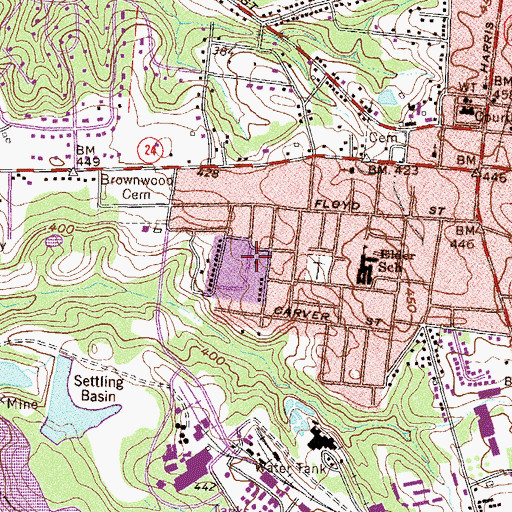 Topographic Map of Washington Institute (historical), GA