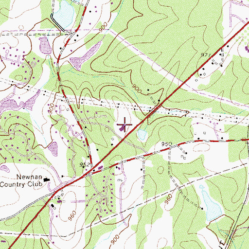 Topographic Map of Bible School, GA