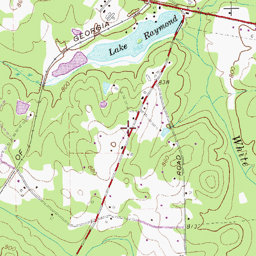 Topographic Map of Calvary Cemetery, GA
