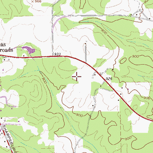 Topographic Map of Creekwood, GA