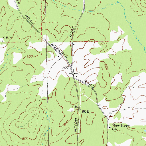 Topographic Map of Farmdale (historical), GA