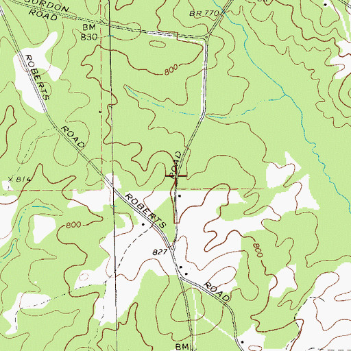Topographic Map of Farmdale School (historical), GA