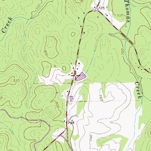 Topographic Map of Homewood School (historical), GA