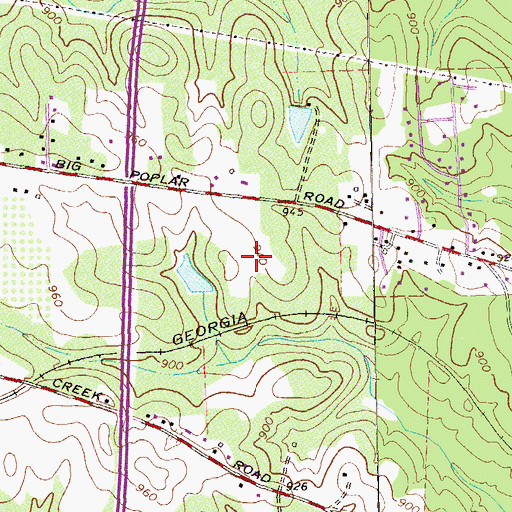 Topographic Map of Piedmont Newnan Hospital, GA