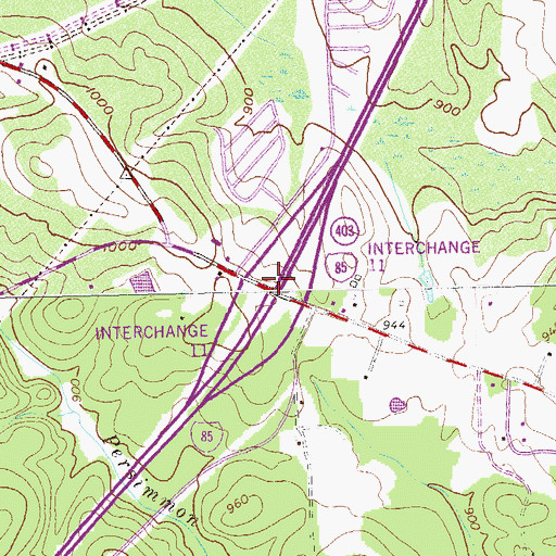 Topographic Map of Interchange Eleven, GA