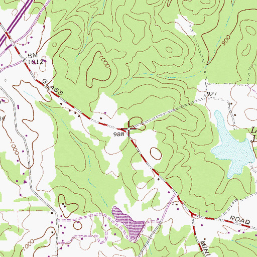 Topographic Map of Lees Chapel (historical), GA