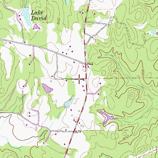 Topographic Map of Midway School (historical), GA