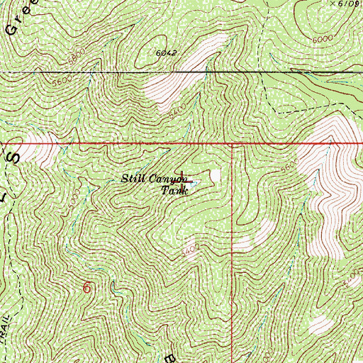Topographic Map of Still Canyon Tank, AZ