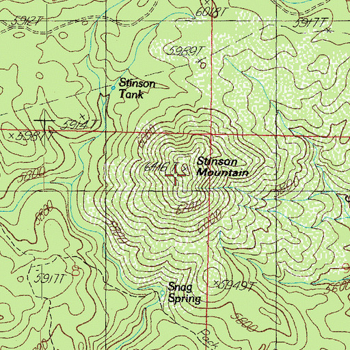 Topographic Map of Stinson Mountain, AZ