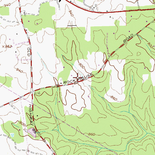 Topographic Map of Neriah Church (historical), GA