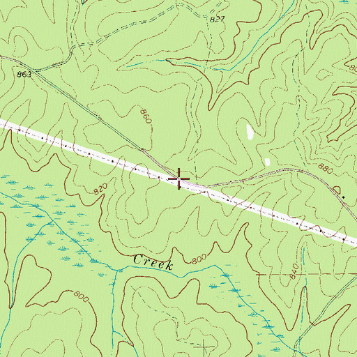 Topographic Map of Saint Marks Church (historical), GA