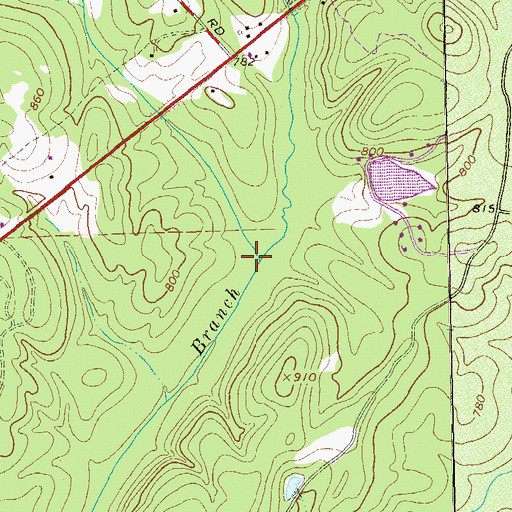 Topographic Map of School Branch, GA
