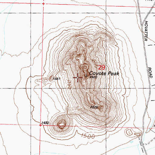 Topographic Map of Coyote Peak, AZ