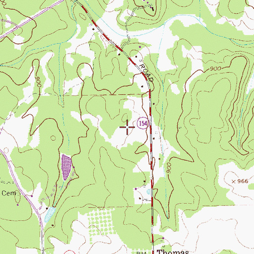 Topographic Map of Sharpsburg Landing Subdivision, GA