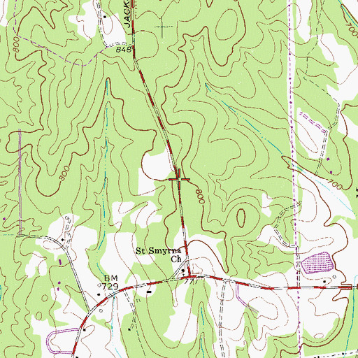 Topographic Map of Smyrna School (historical), GA