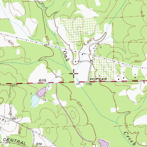 Topographic Map of Sullivan Branch, GA