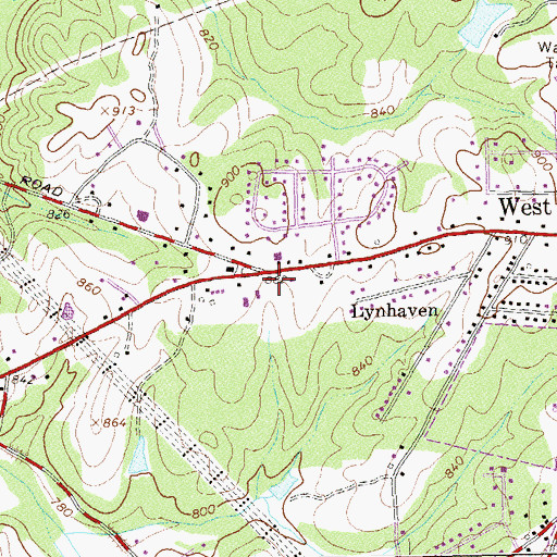 Topographic Map of Trinity Church, GA