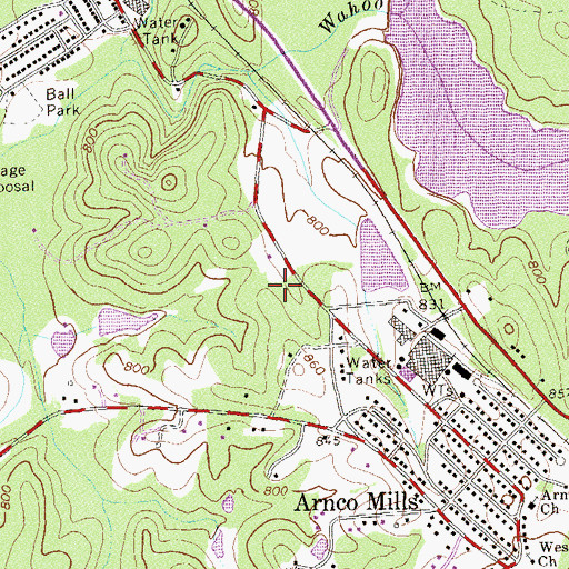 Topographic Map of West Bethel Church, GA
