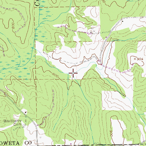 Topographic Map of West Trammel Branch, GA