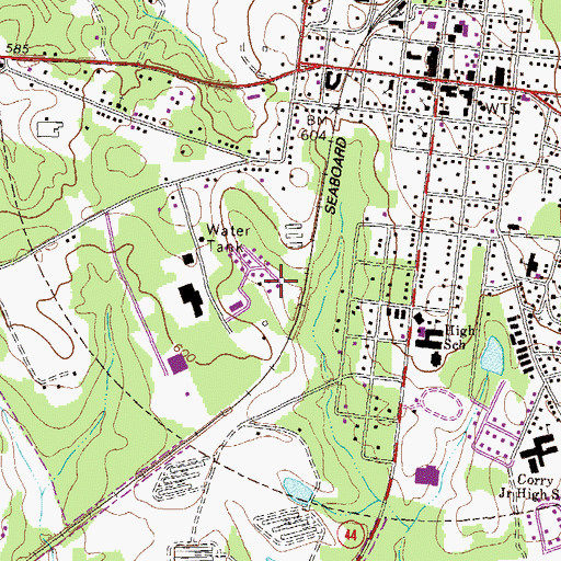 Topographic Map of Allens Trailer Park, GA