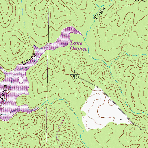 Topographic Map of Antioch Church, GA