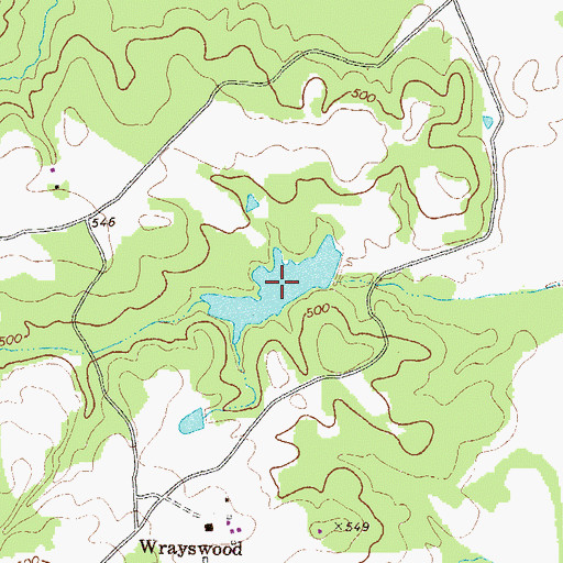 Topographic Map of Bear Lake, GA