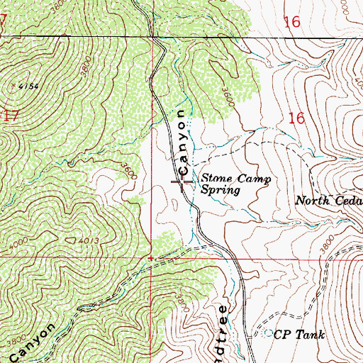 Topographic Map of Stone Camp Spring, AZ