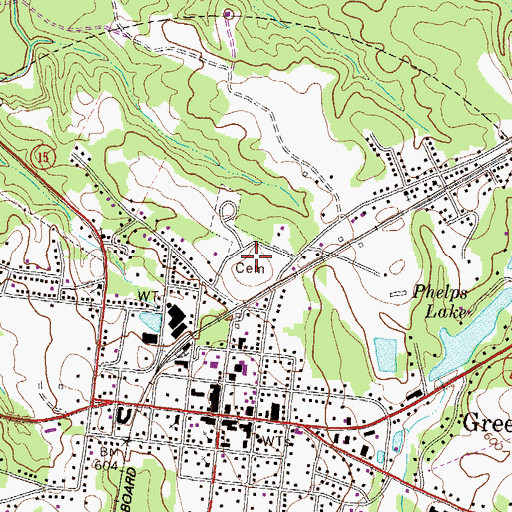 Topographic Map of Cemetery Hill, GA