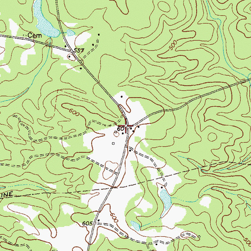 Topographic Map of Copelans Store (historical), GA