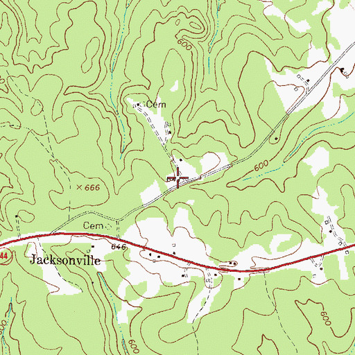 Topographic Map of Crossroads School (historical), GA