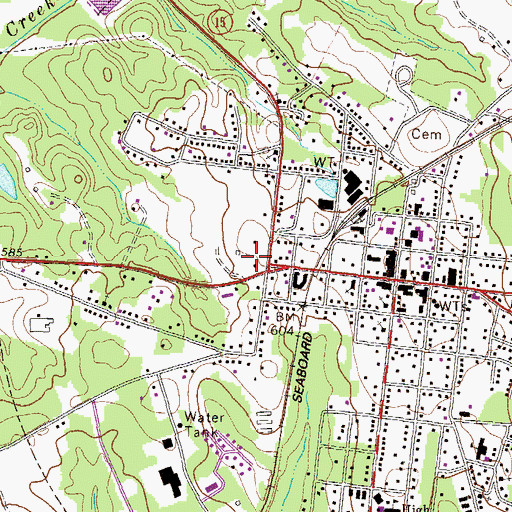 Topographic Map of Dogwood Plaza Shopping Center, GA