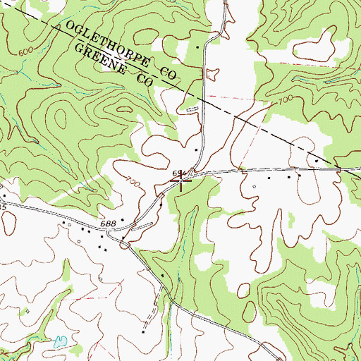 Topographic Map of Durant School (historical), GA