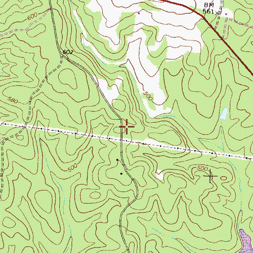 Topographic Map of Harmony Grove School (historical), GA