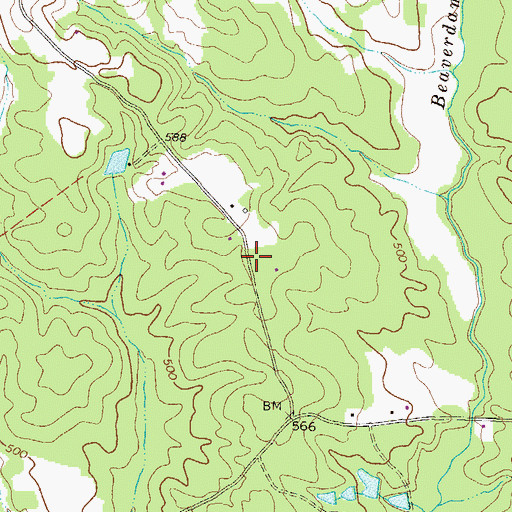 Topographic Map of Lenore Church (historical), GA