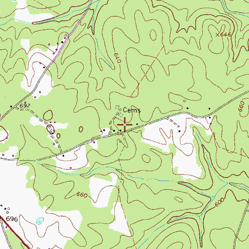 Topographic Map of Living Word Church, GA