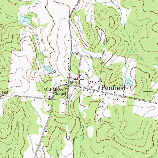 Topographic Map of Mercer Institute (historical), GA
