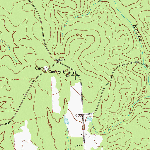 Topographic Map of Moons Academy (historical), GA