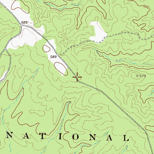 Topographic Map of Mount Olive Church (historical), GA