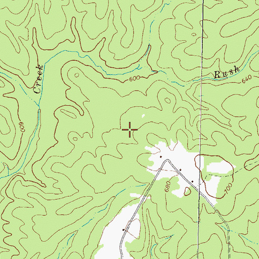 Topographic Map of Oak Grove School (historical), GA