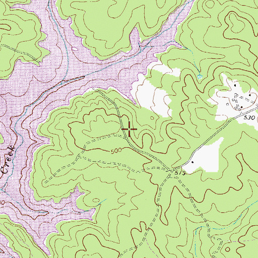 Topographic Map of Reeves Church (historical), GA