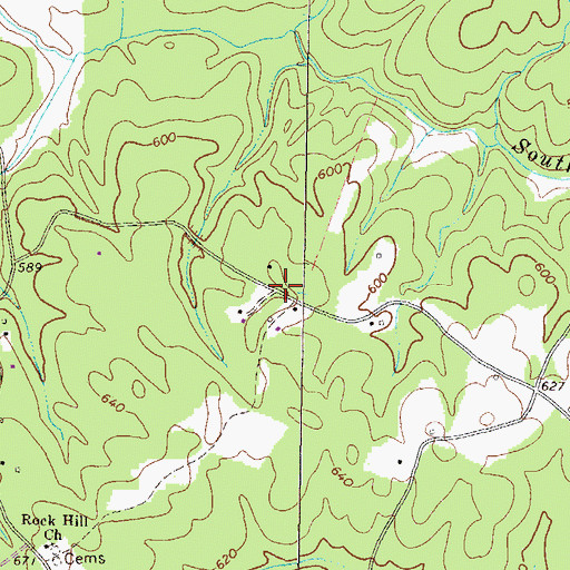 Topographic Map of Saint Marys School (historical), GA