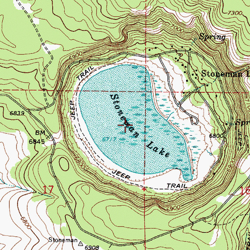 Topographic Map of Stoneman Lake, AZ