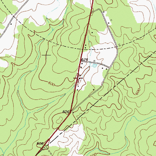 Topographic Map of Swaggy Valley, GA