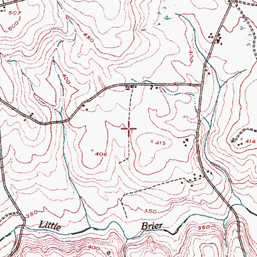 Topographic Map of Barksdale-Story-Bradshaw Cemetery, GA