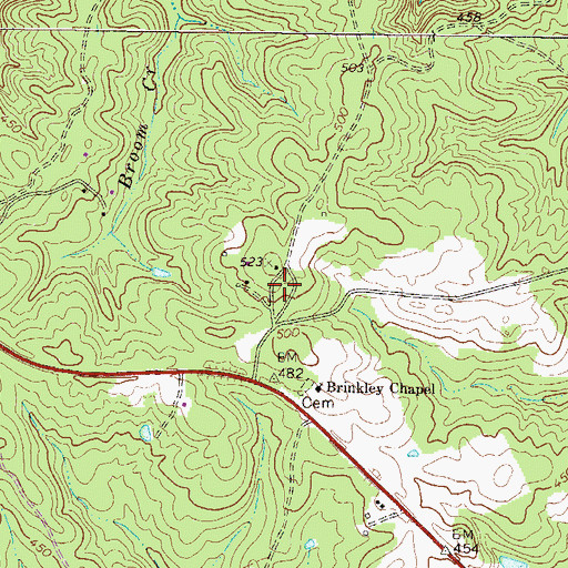 Topographic Map of Columbia Mine (historical), GA