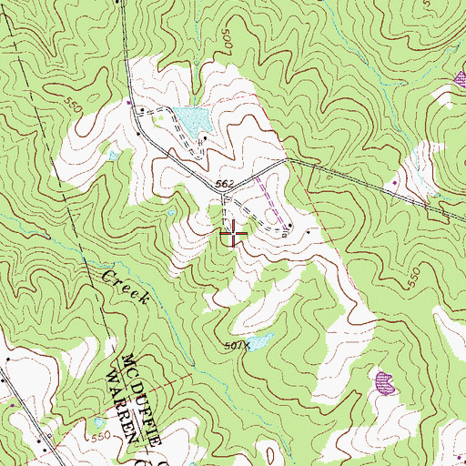 Topographic Map of Foster Cemetery, GA