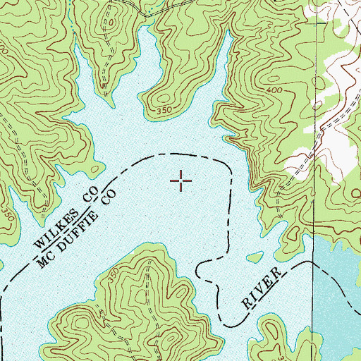 Topographic Map of Griffins Bend, GA