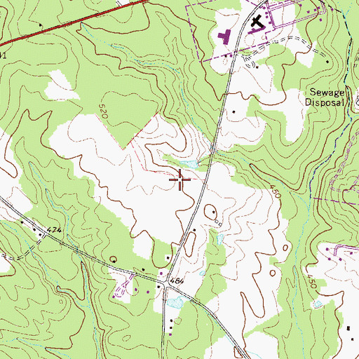 Topographic Map of Hardaway Cemetery, GA