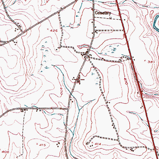 Topographic Map of Harrison School (historical), GA