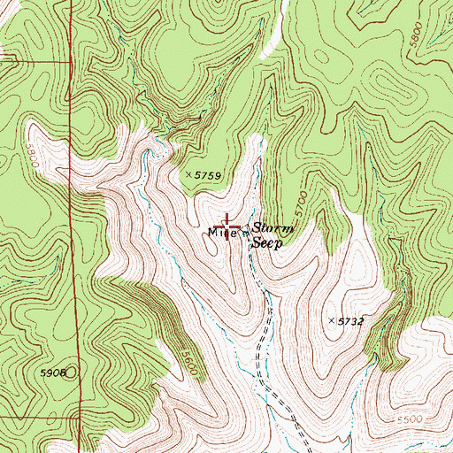 Topographic Map of Storm Seep, AZ